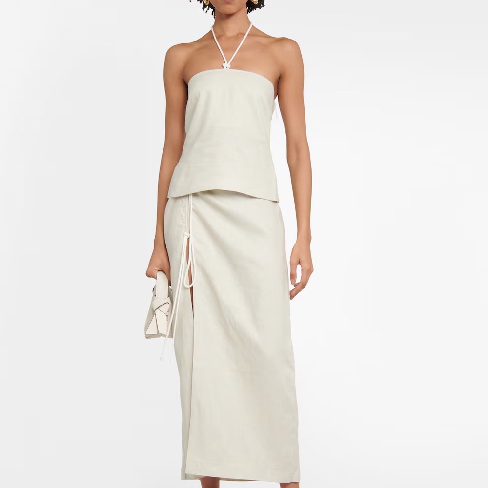 SIR the label Cream Strapless Top